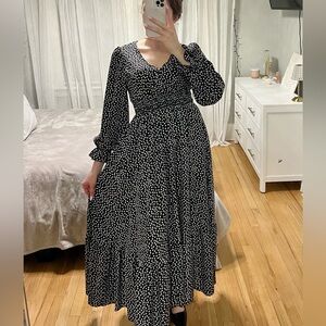 Floral Print Long Sleeve Maxi Dress